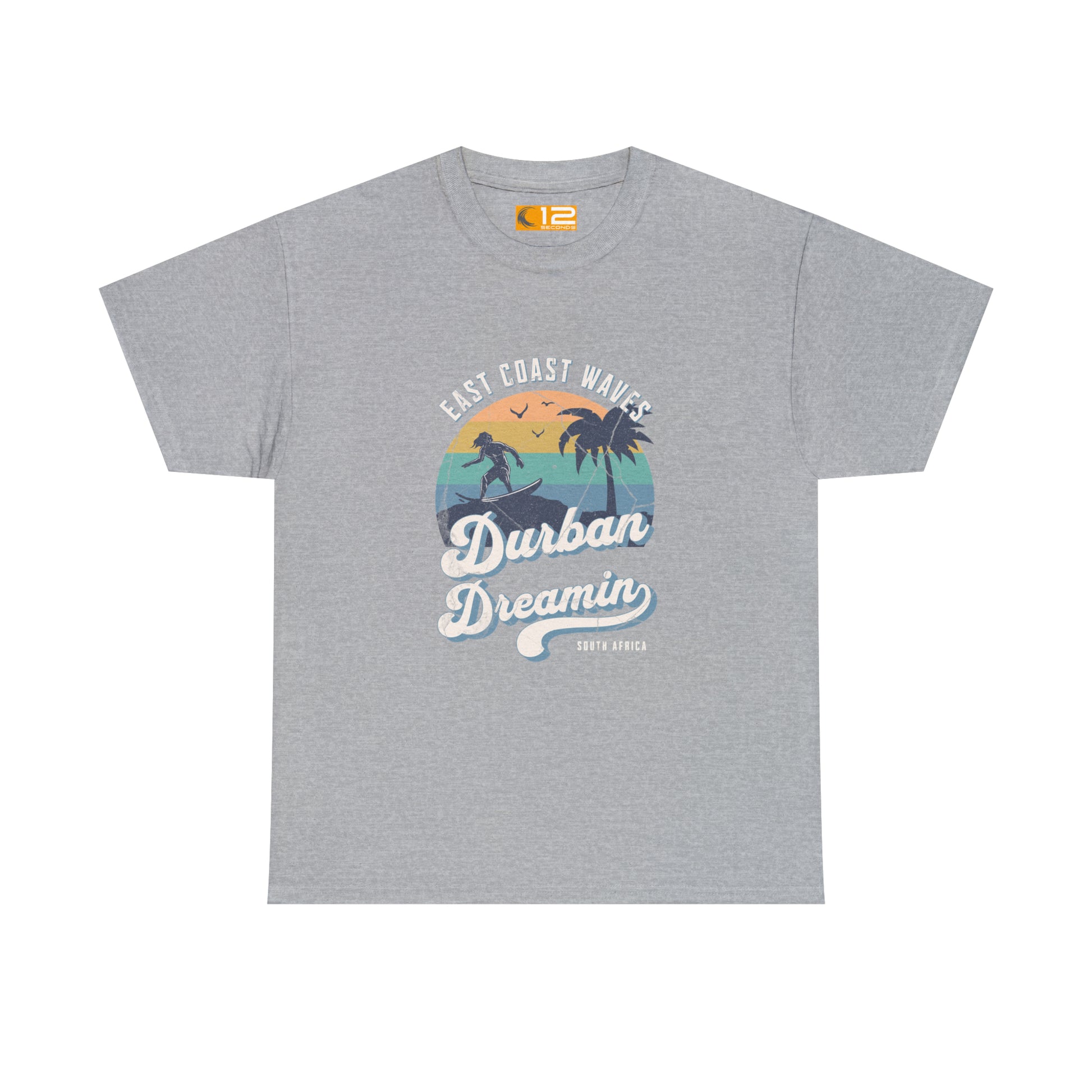 Unisex Heavy Cotton Tee - DURBAN DREAMIN RETRO - 12 SECONDS APPAREL