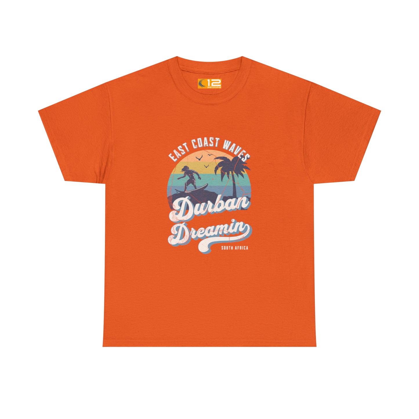 Unisex Heavy Cotton Tee - DURBAN DREAMIN RETRO - 12 SECONDS APPAREL