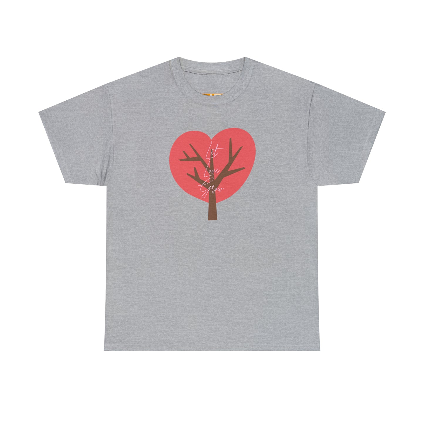 Ladies' Heavy Cotton Tee - LET LOVE GROW - 12 SECONDS APPAREL