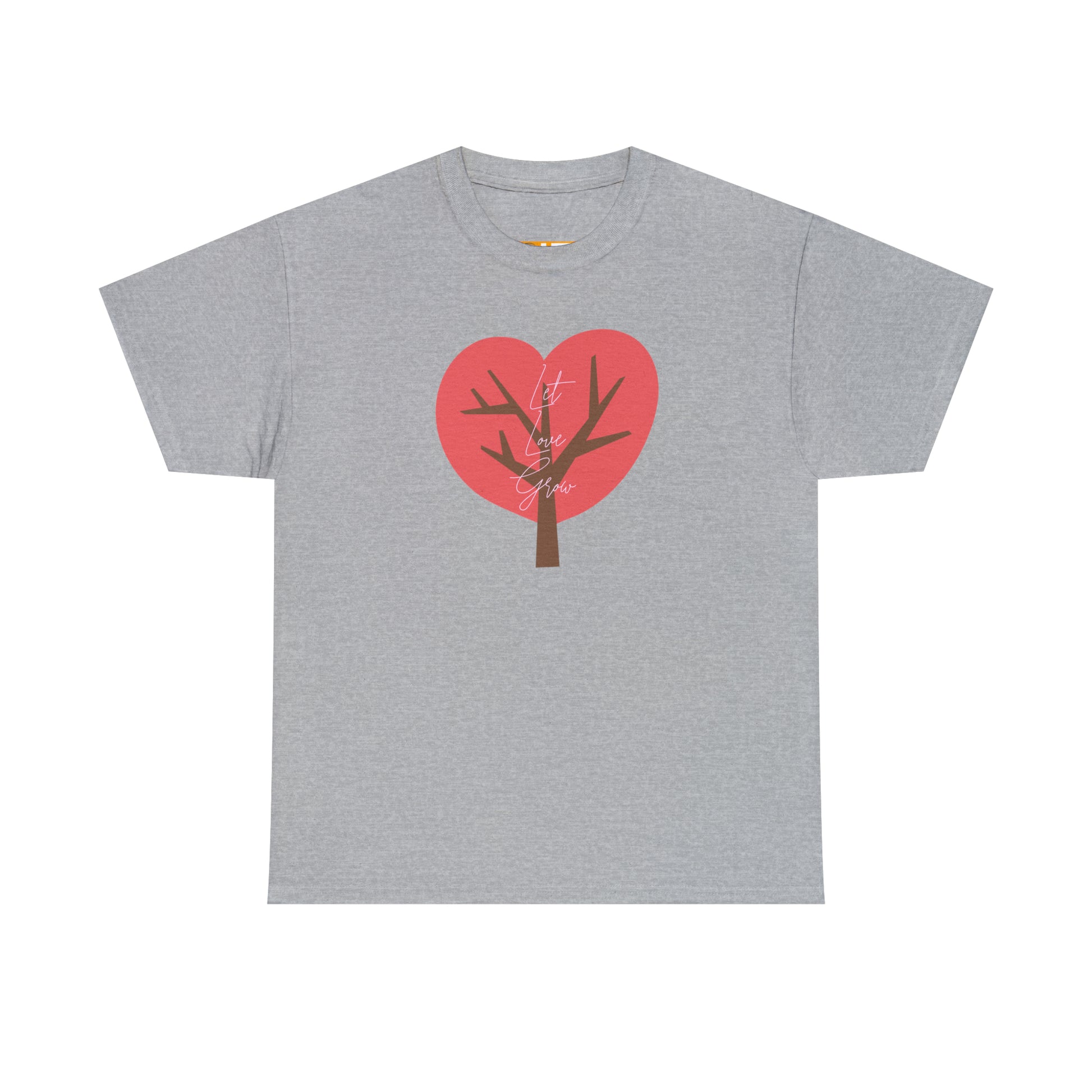 Ladies' Heavy Cotton Tee - LET LOVE GROW - 12 SECONDS APPAREL