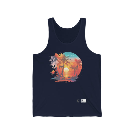 Jersey Tank - TROPICAL SUNSET - 12 SECONDS APPAREL