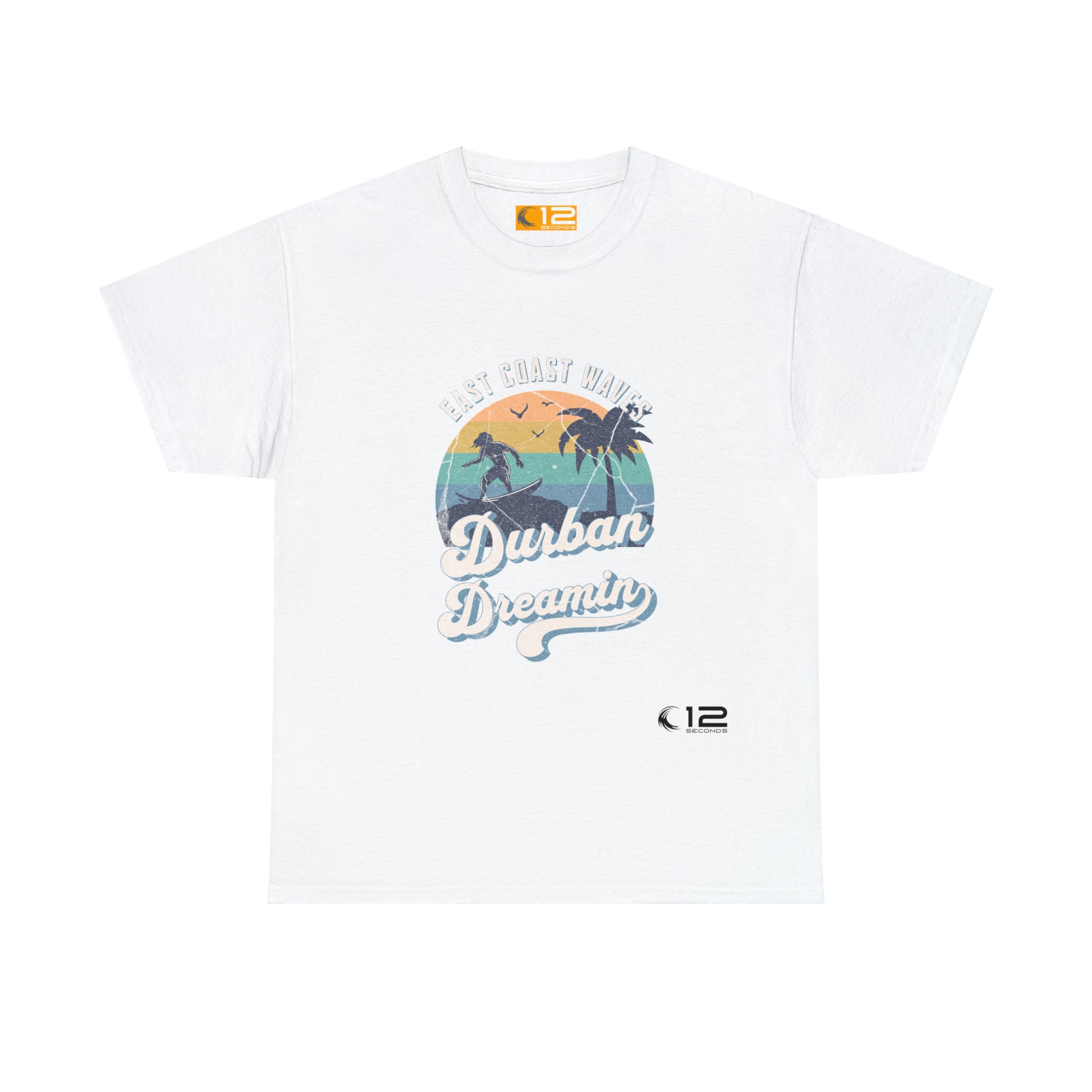 Unisex Heavy Cotton Tee - DURBAN DREAMIN RETRO - 12 SECONDS APPAREL