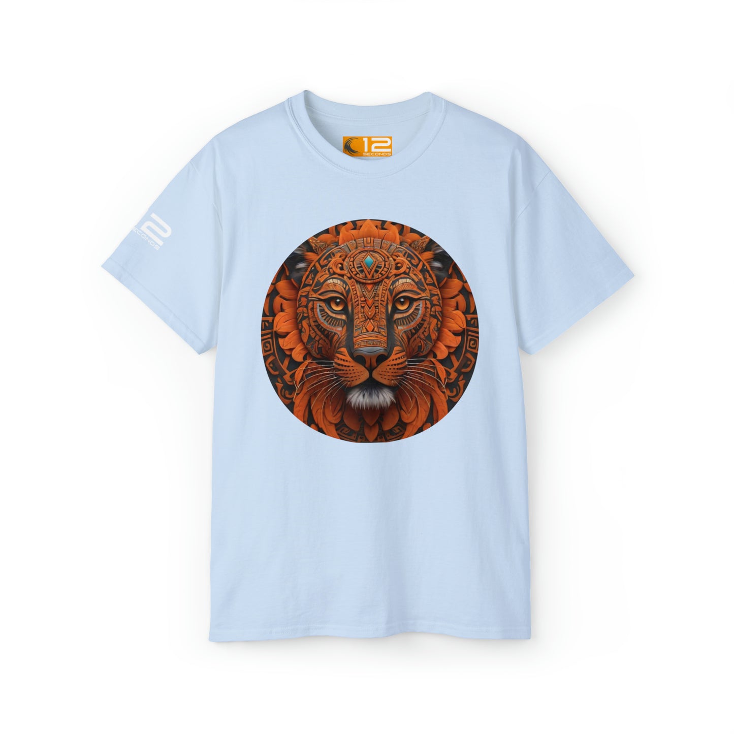 Unisex Ultra Cotton Tee - AZTEC PANTHER - ORANGE - 12 SECONDS APPAREL