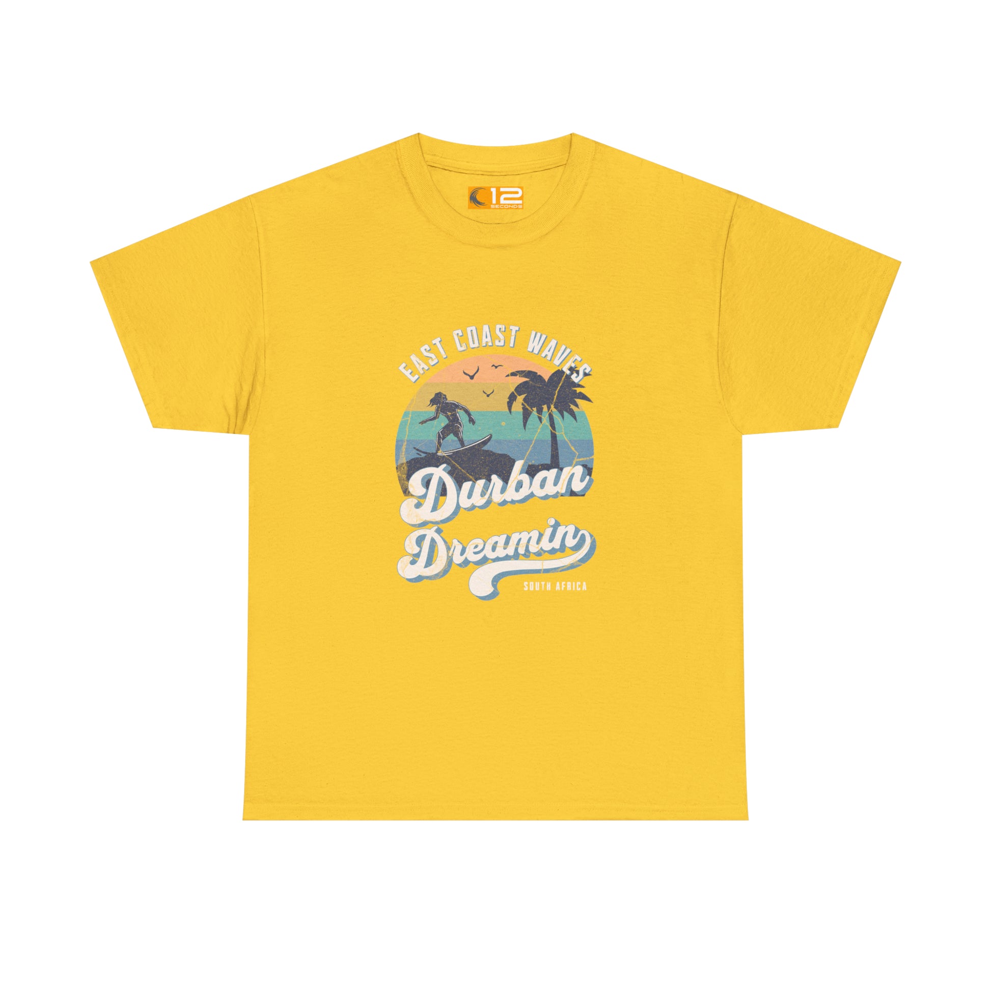 Unisex Heavy Cotton Tee - DURBAN DREAMIN RETRO - 12 SECONDS APPAREL