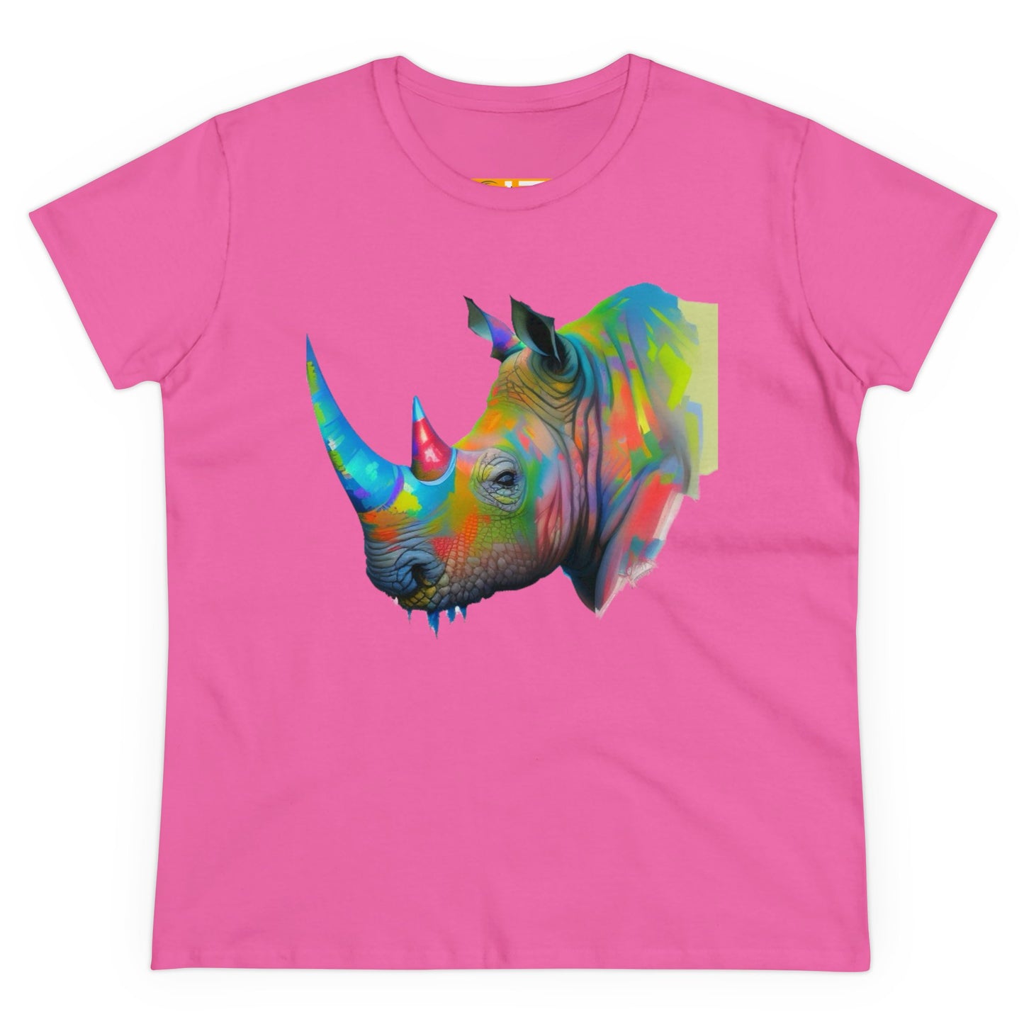 Women's Midweight Cotton Tee - ABSTRACT RHINO - 12 SECONDS APPAREL