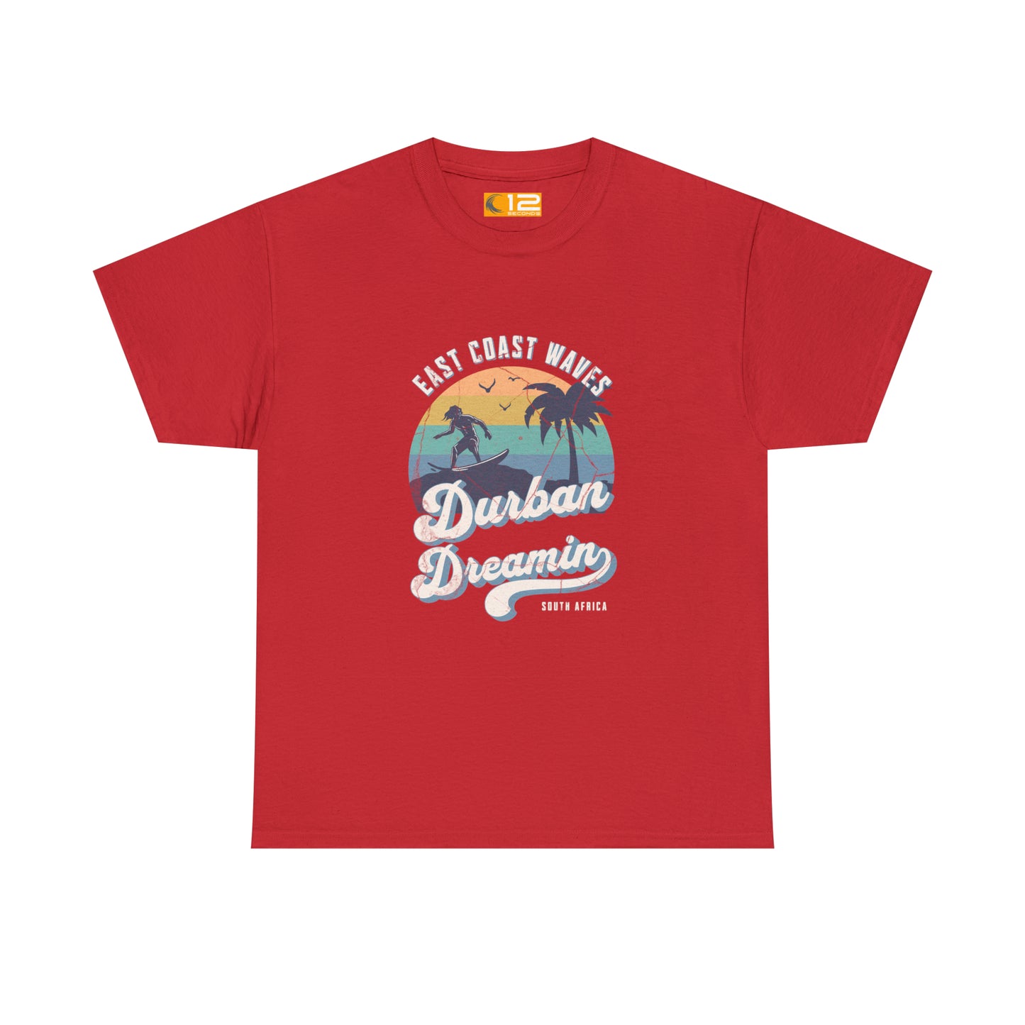 Unisex Heavy Cotton Tee - DURBAN DREAMIN RETRO - 12 SECONDS APPAREL