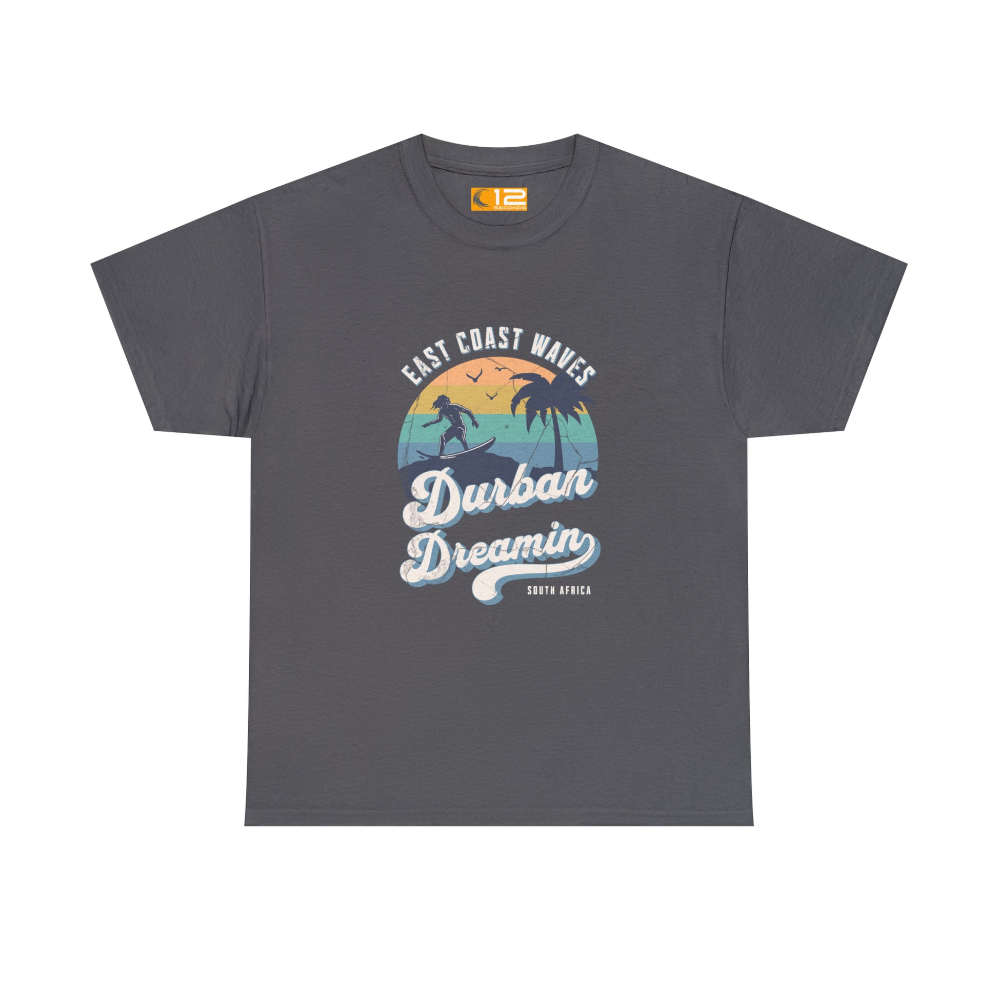 Unisex Heavy Cotton Tee - DURBAN DREAMIN RETRO - 12 SECONDS APPAREL