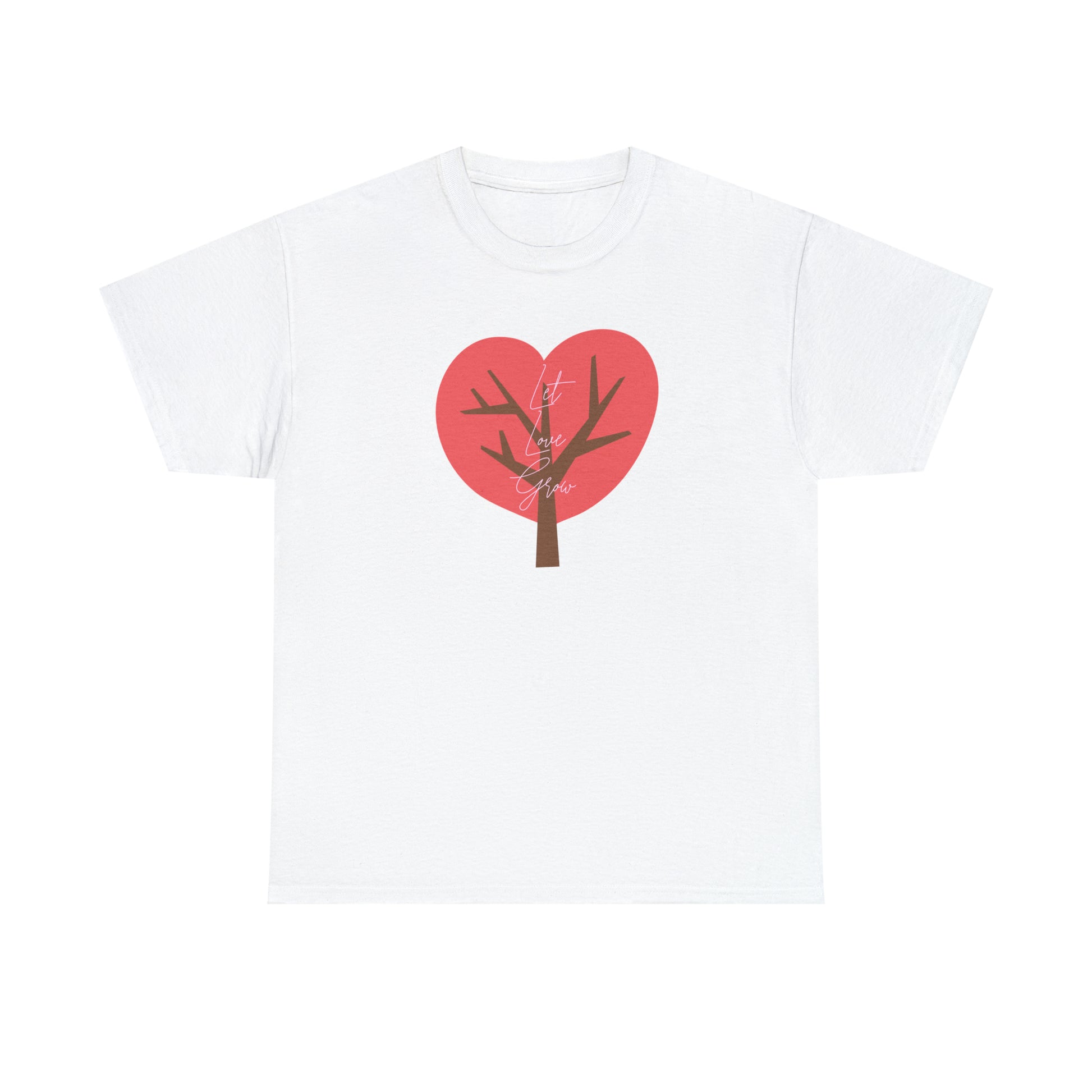 Ladies' Heavy Cotton Tee - LET LOVE GROW - 12 SECONDS APPAREL