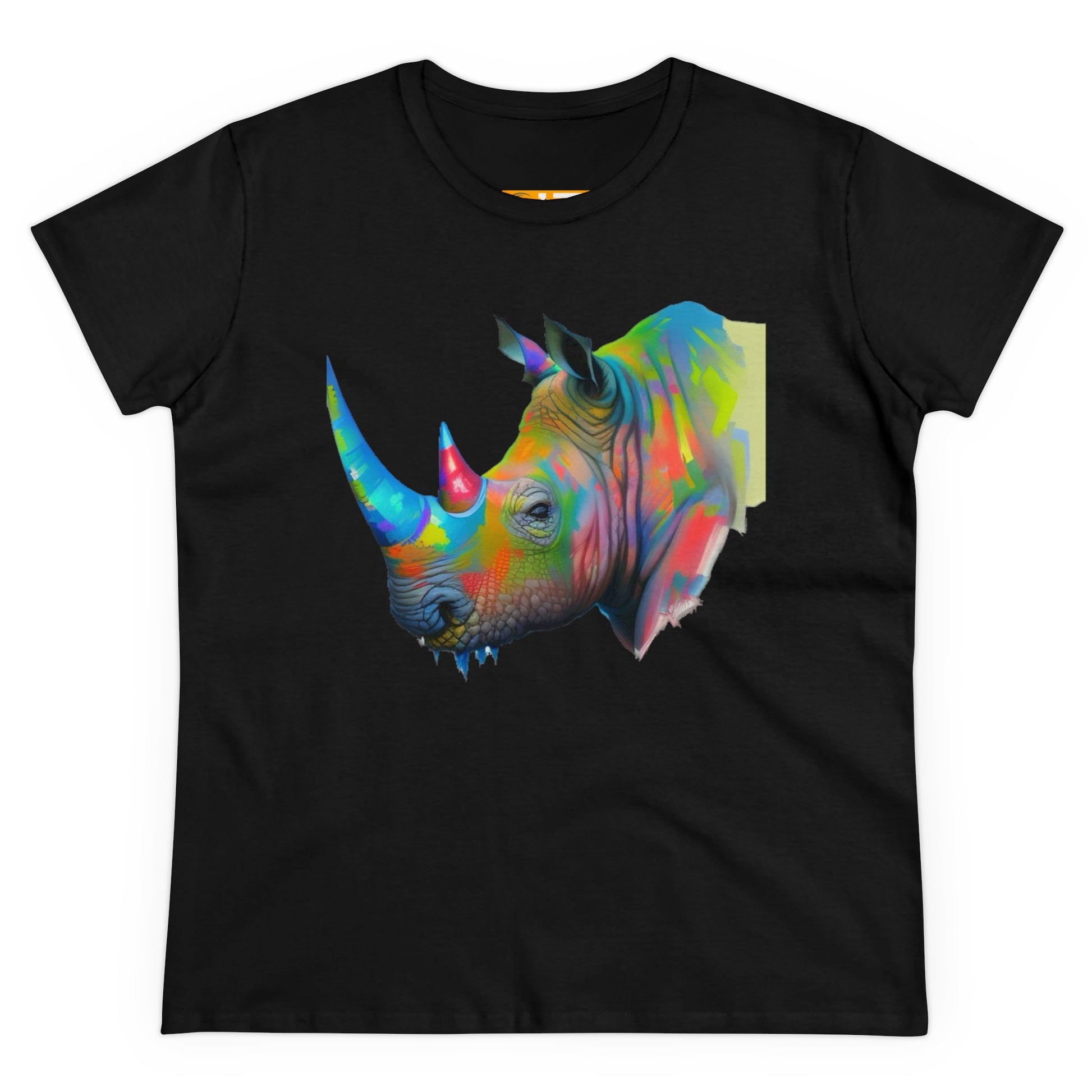 Women's Midweight Cotton Tee - ABSTRACT RHINO - 12 SECONDS APPAREL