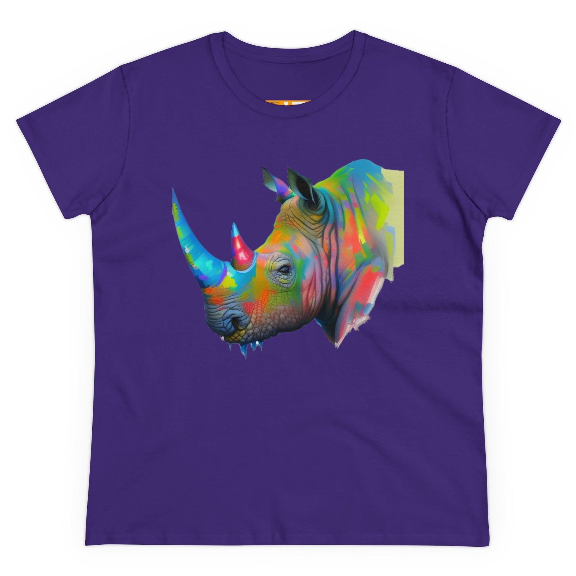 Women's Midweight Cotton Tee - ABSTRACT RHINO - 12 SECONDS APPAREL