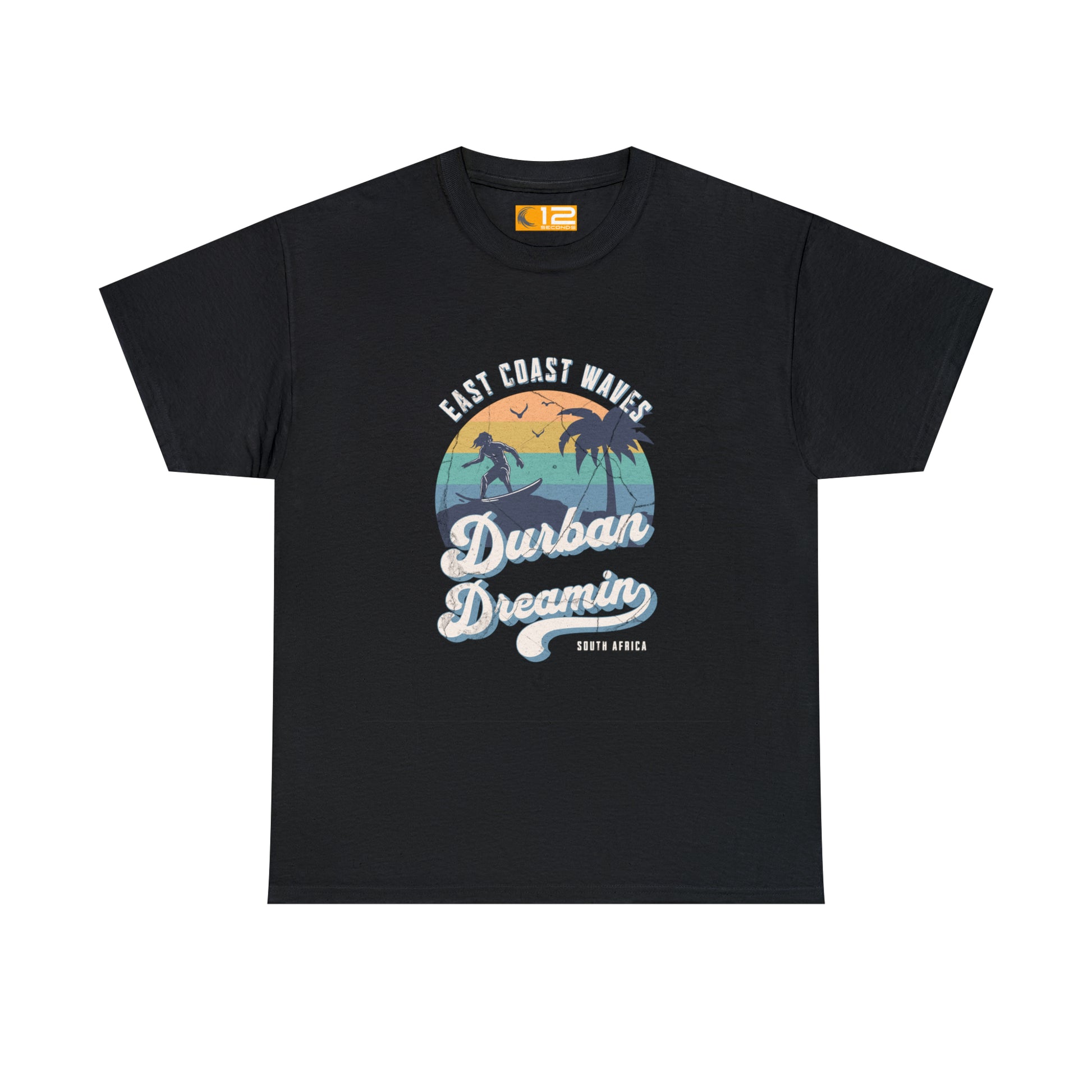 Unisex Heavy Cotton Tee - DURBAN DREAMIN RETRO - 12 SECONDS APPAREL