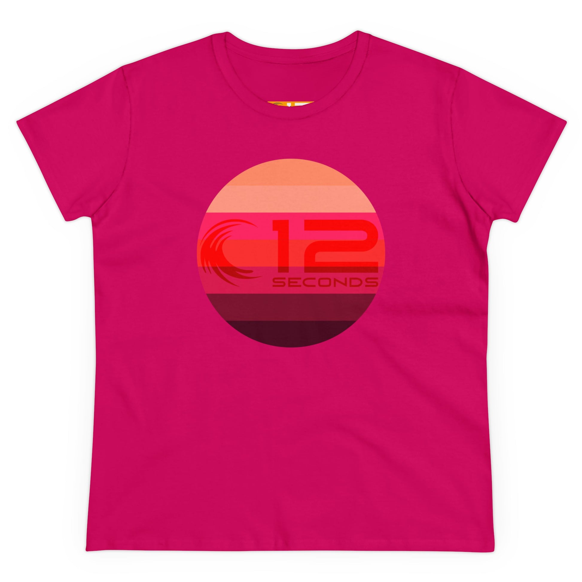 Women's Midweight Cotton Tee - OCEAN BEACH PINK LEMONADE - 12 SECONDS APPAREL