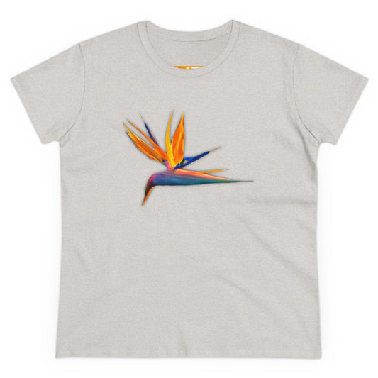 Women's Midweight Cotton Tee - STRELITZIA - 12 SECONDS APPAREL