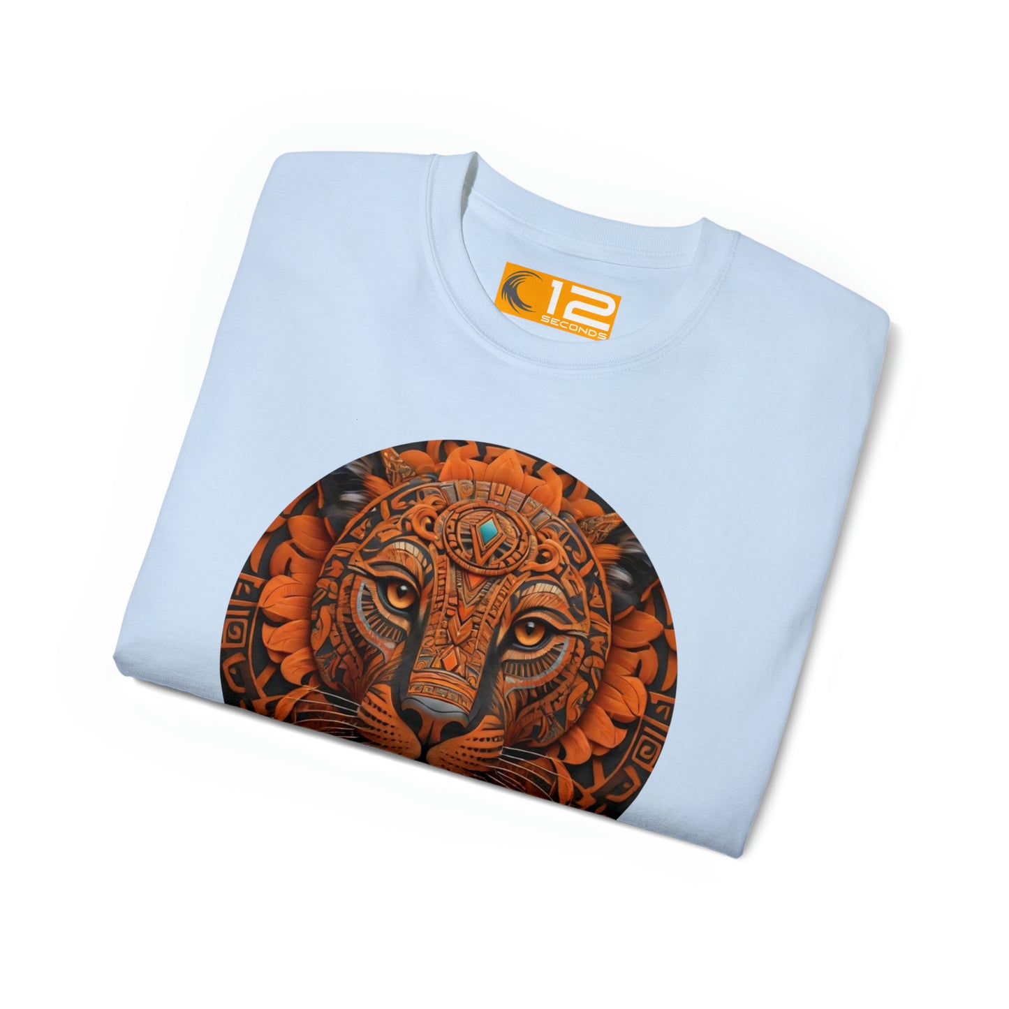 Unisex Ultra Cotton Tee - AZTEC PANTHER - ORANGE - 12 SECONDS APPAREL